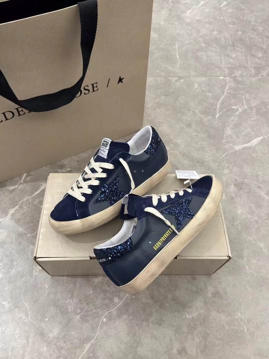 Golden Goose SSENSE Exclusive Navy Super-Star Classic Sneakers