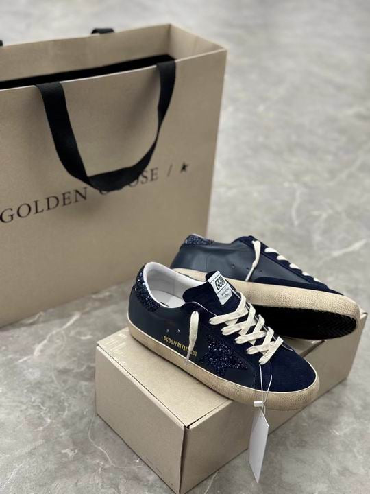 Golden Goose SSENSE Exclusive Navy Super-Star Classic Sneakers