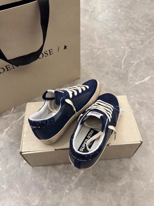 Golden Goose SSENSE Exclusive Navy Super-Star Classic Sneakers
