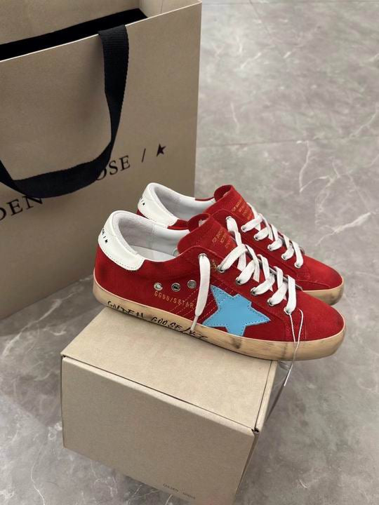 Golden Goose Red Super-Star Classic Sneakers