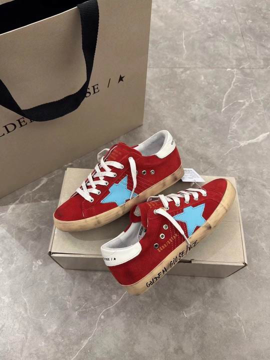 Golden Goose Red Super-Star Classic Sneakers