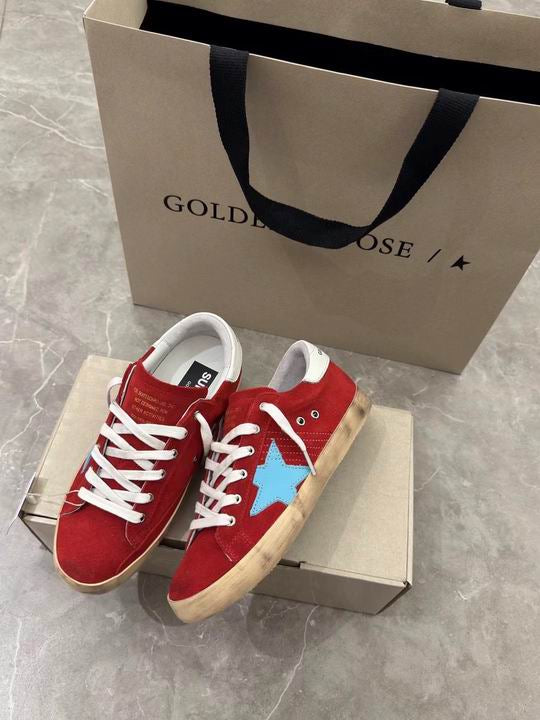 Golden Goose Red Super-Star Classic Sneakers