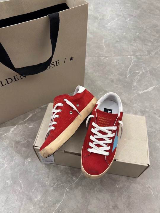 Golden Goose Red Super-Star Classic Sneakers