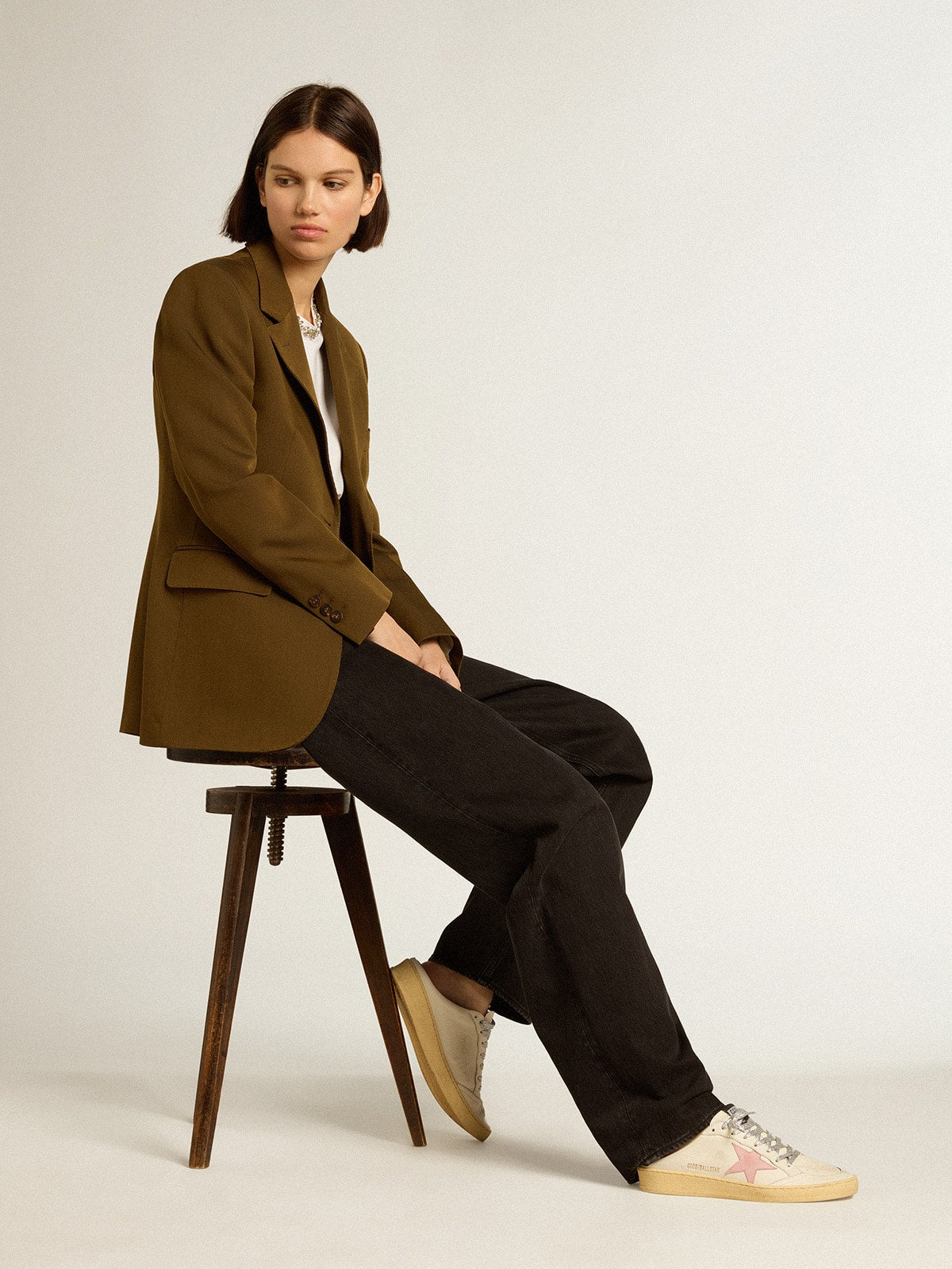 Golden Goose Wmns Ballstar Sabot 'White Old Rose'