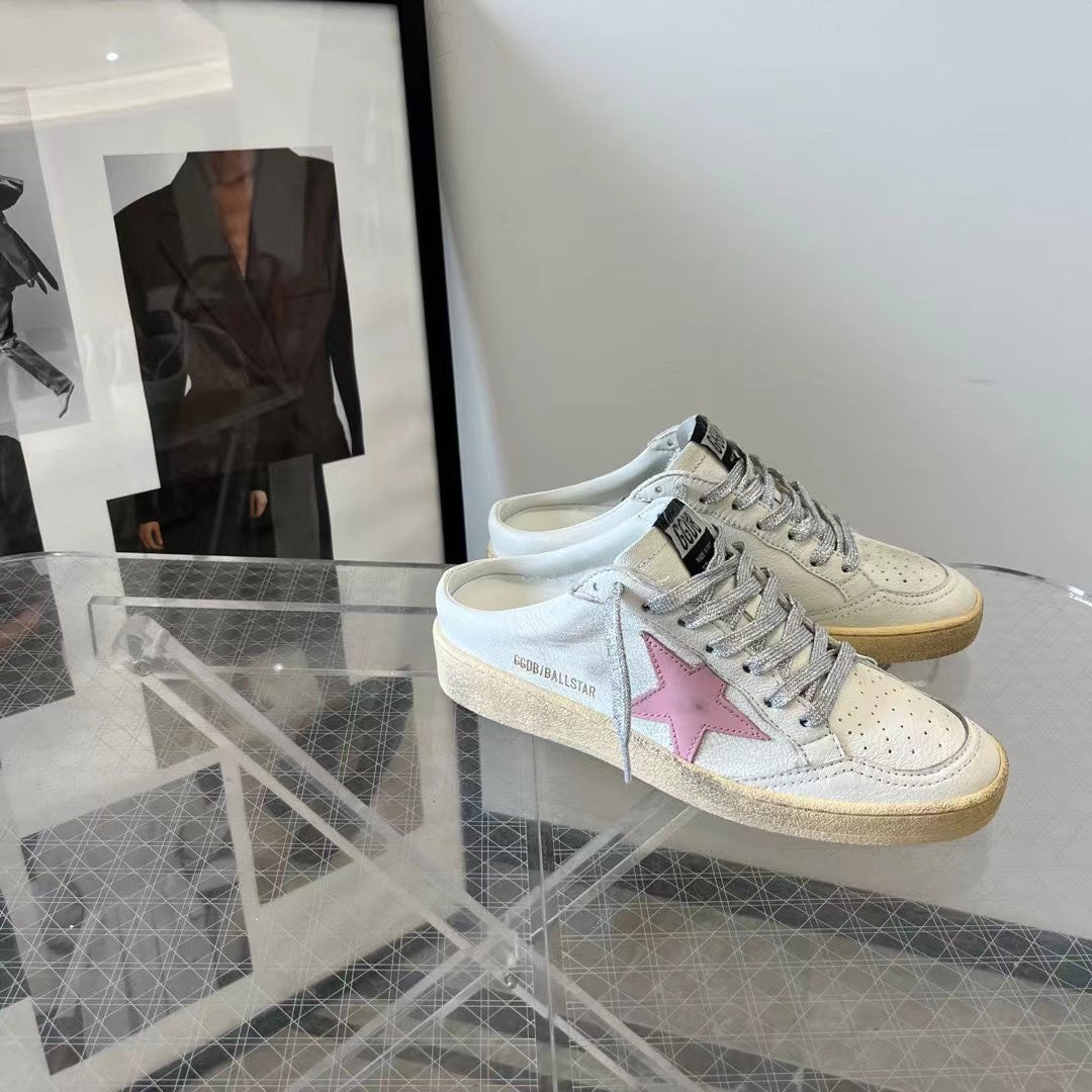 Golden Goose Wmns Ballstar Sabot 'White Old Rose'