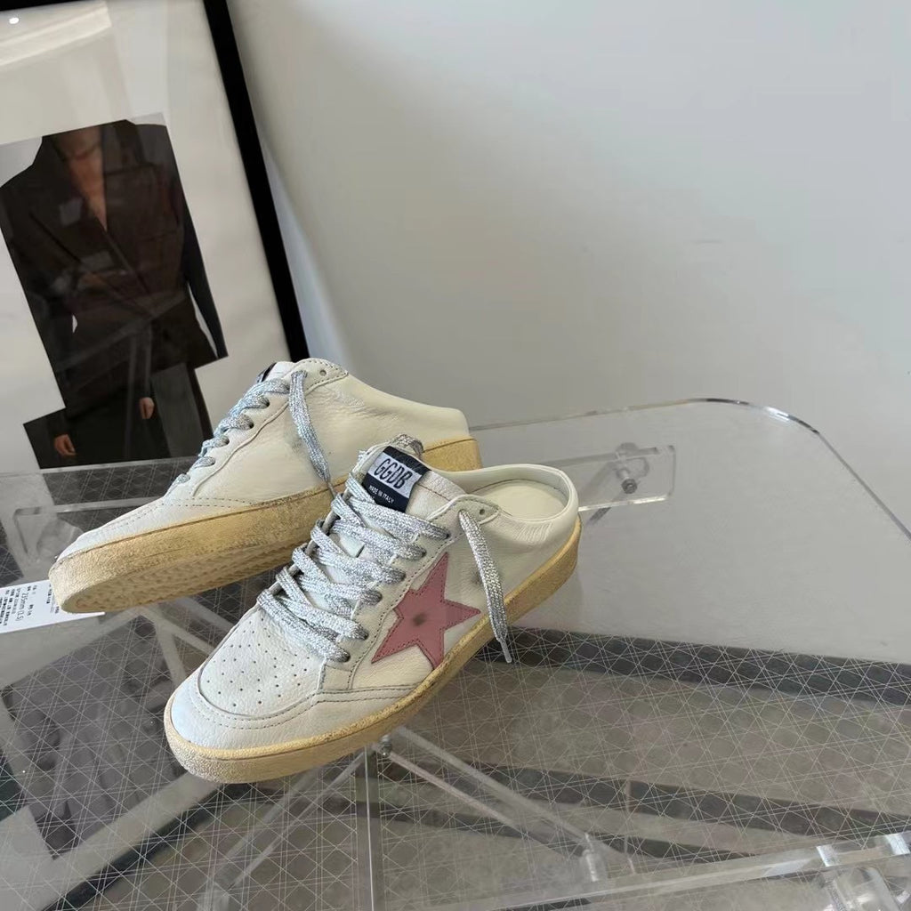 Golden Goose Wmns Ballstar Sabot 'White Old Rose'
