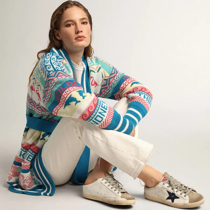 Golden Goose Wmns Ballstar Sabot 'White blue glitter'