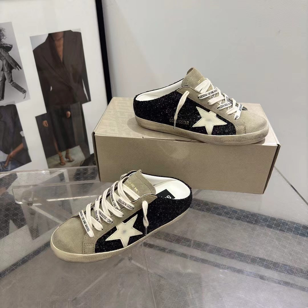 Golden Goose Women’s Glitter Super-Star Sabot Sneakers