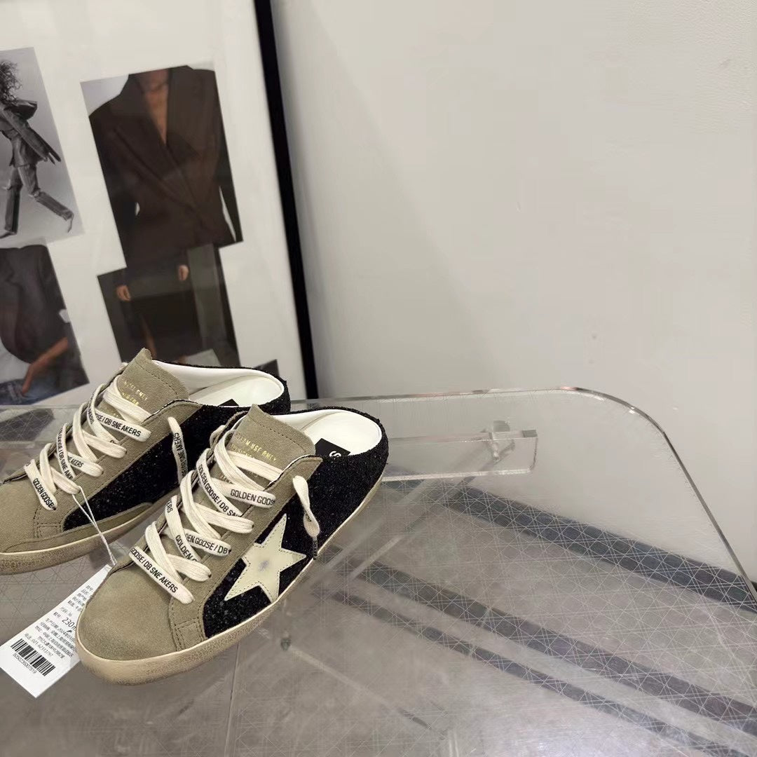Golden Goose Women’s Glitter Super-Star Sabot Sneakers