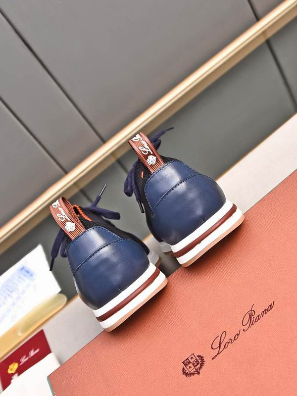 Loro Piana Navy Wish 360 Flexy Walk Sneakers