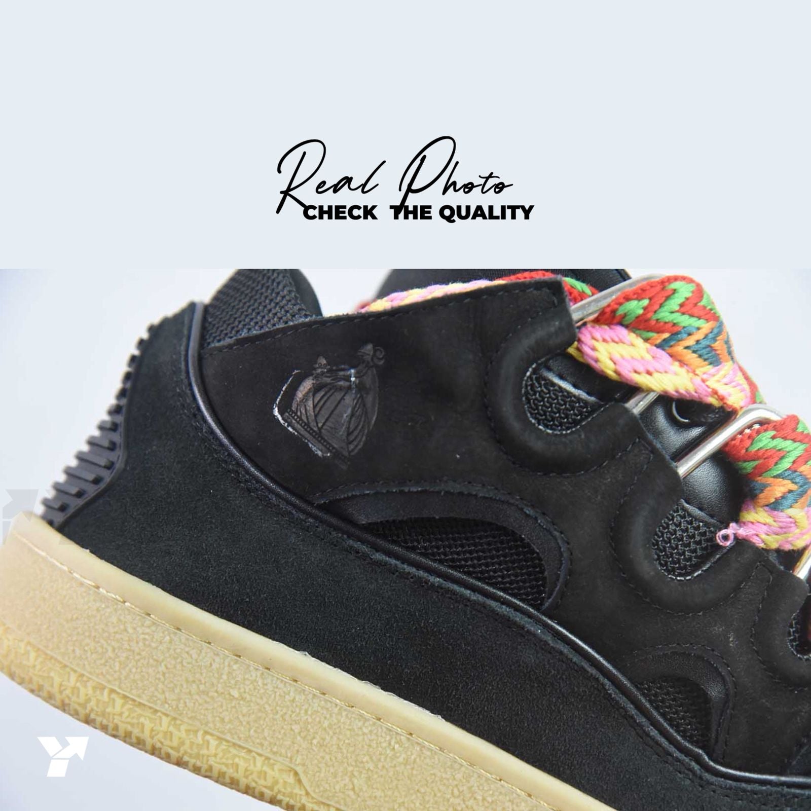 Lanvin Leather Curb-Black Multicolor