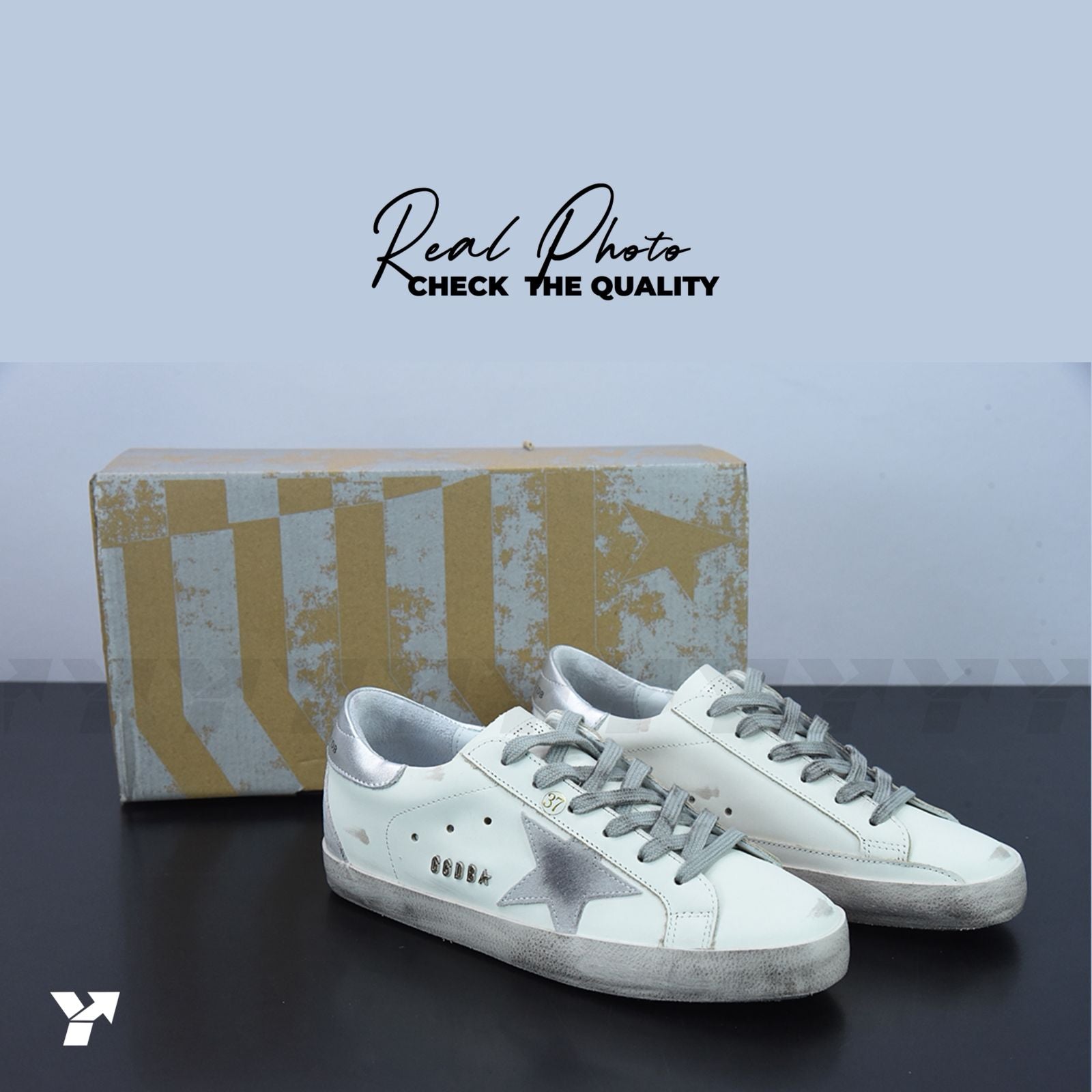 Golden Goose Super-Star White silver