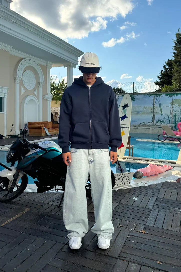 Premium Heavy Full Zip Hoodie - In Iron Gray