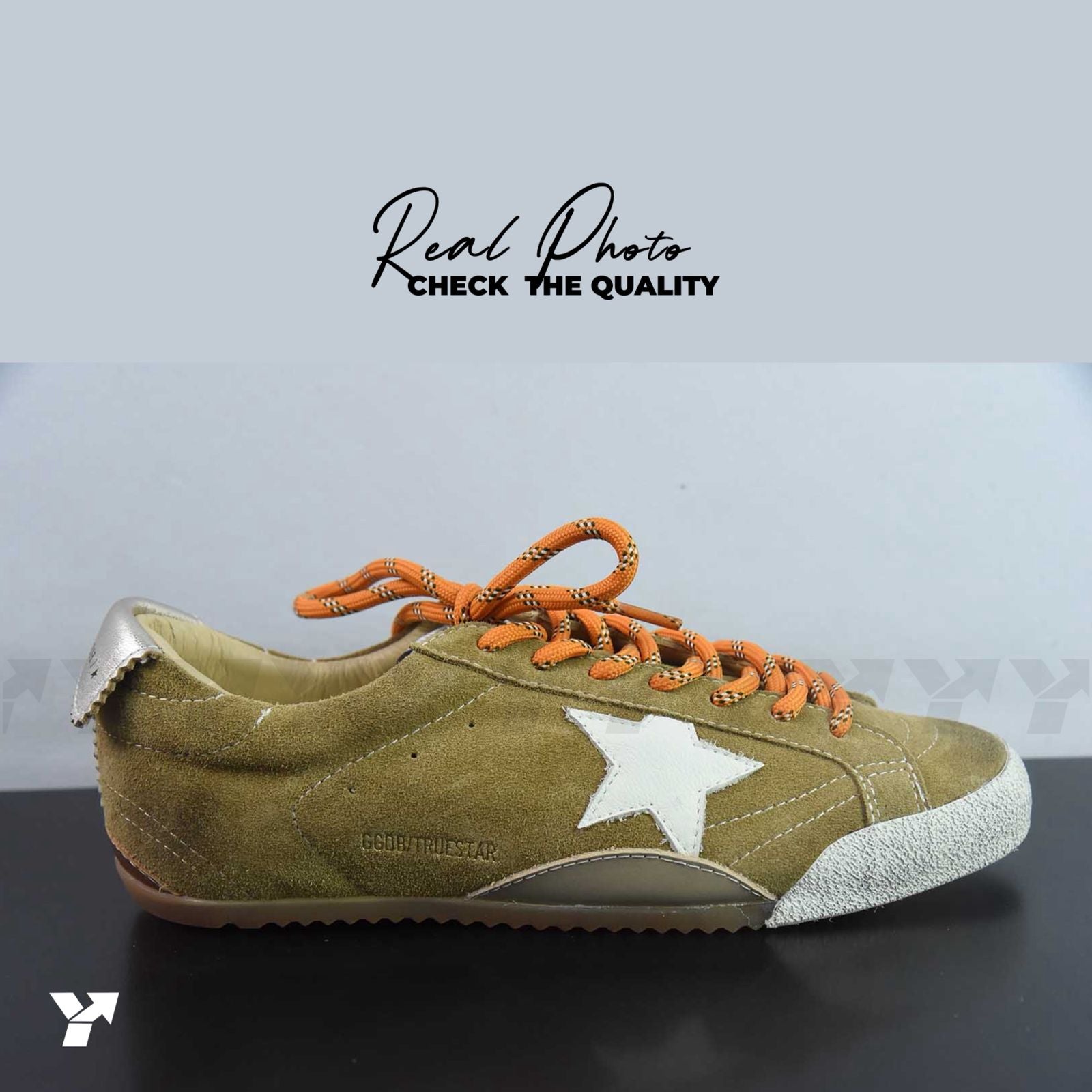 Golden goose True-Star-tobacco-colored suede