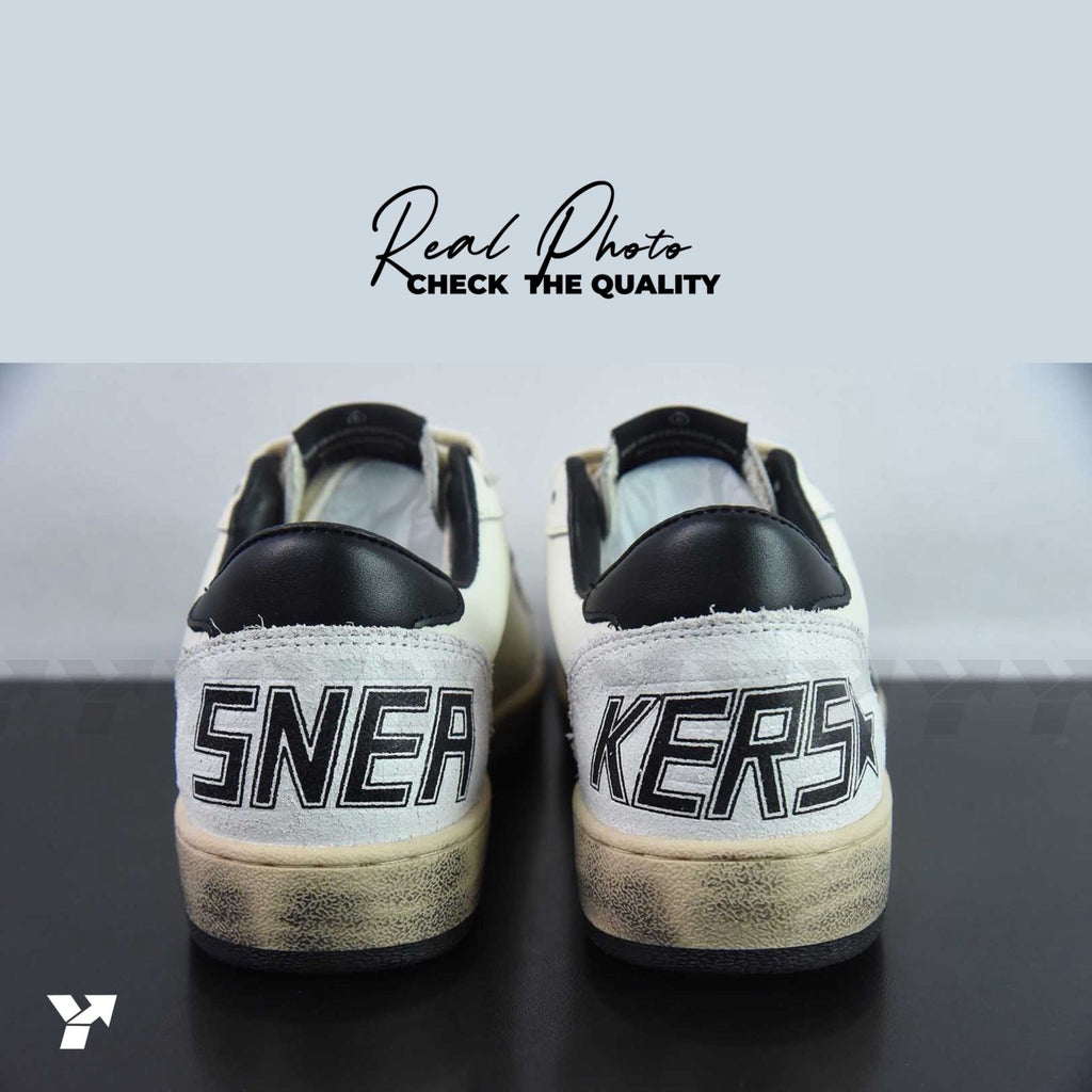 Golden Goose Ball-Star Low White Black